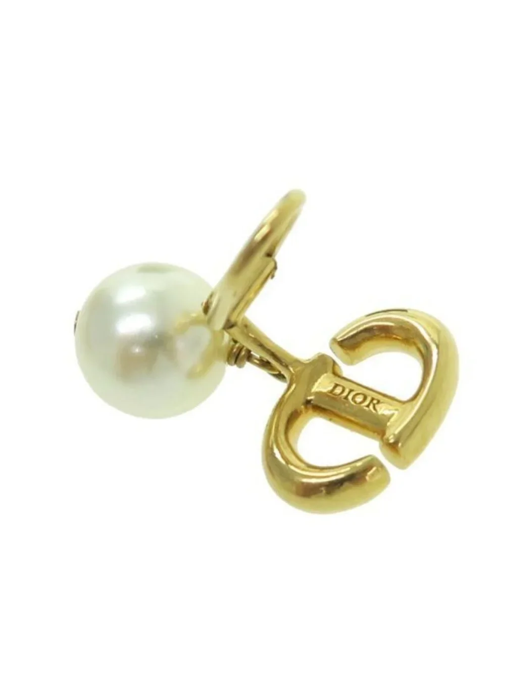 Dior CD Navy Clip Earrings